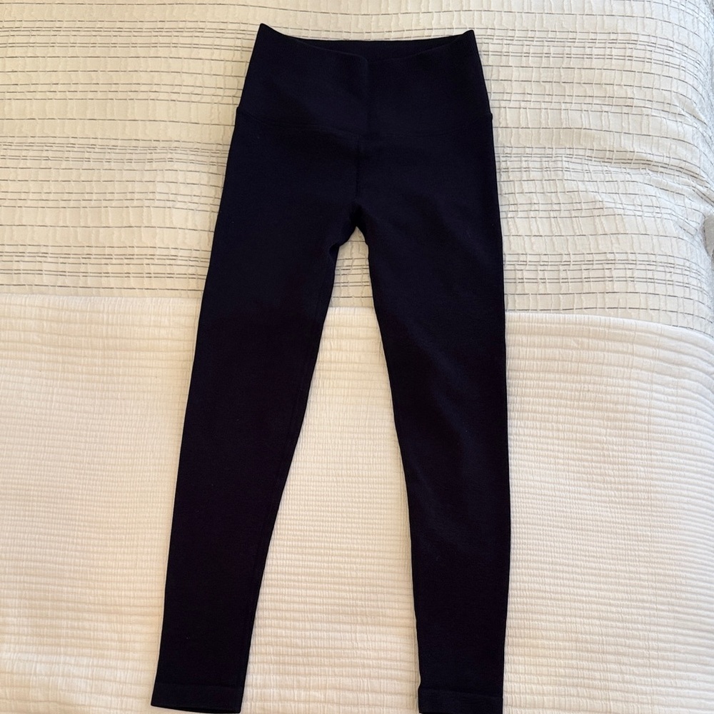 Spiritual Gangster Navy ribbed Leggings size xs/s